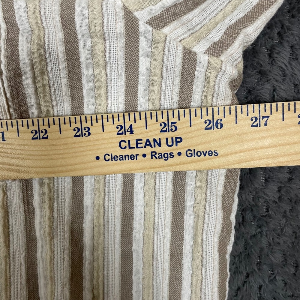 Aerie Day-Off Cover Up Shirt Size XL Striped Gauzy Cotton Casual Beach Vacation - Picture 9 of 11